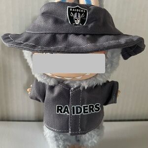 Gray RAIDERS Shirt & HAT Labubu OUTFIT - Doll NOT Included